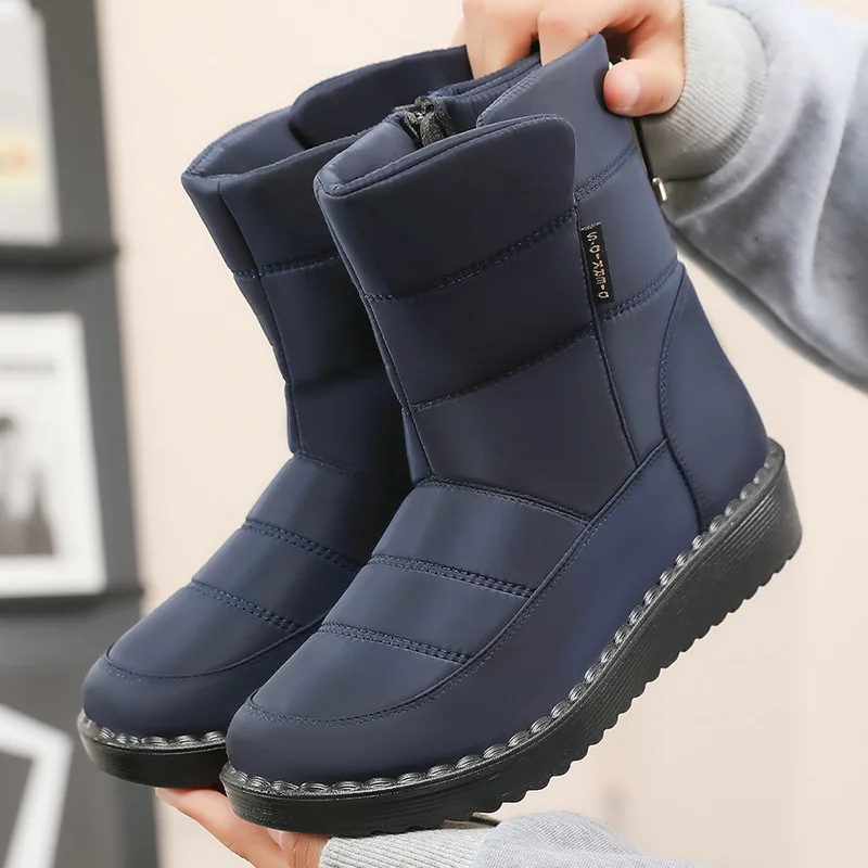 

Women's Short Ankle Bootie Ins Popular Autumn and Winter Boots Warm Snow Bootie Unisex Short Boots Outdoor Sport Zipper Shoes