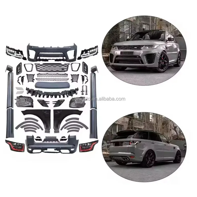 

Sva High Quality Body Kits Range Rover Sport 2014-2017 Change to Sport 2020 Svr Style Front+rear Bumper Accessories Car Part