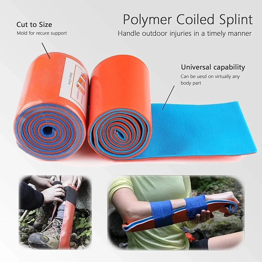 15PCS Survival First Aid Kit Survival Full Set Outdoor Gear Emergency Kits Trauma Bag Camping Hiking Adventures