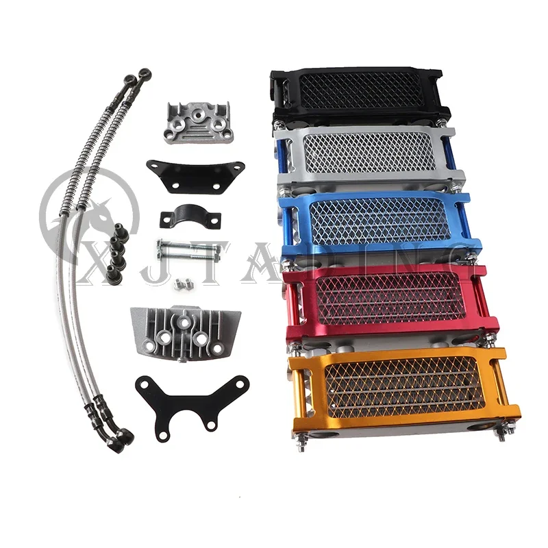 Motorcycle Universel Oil Radiator Kit Oil Cooler For 50CC 110 125 140cc Motocross Dirt Pit Bike ATV Enduro Engine Cooling Parts