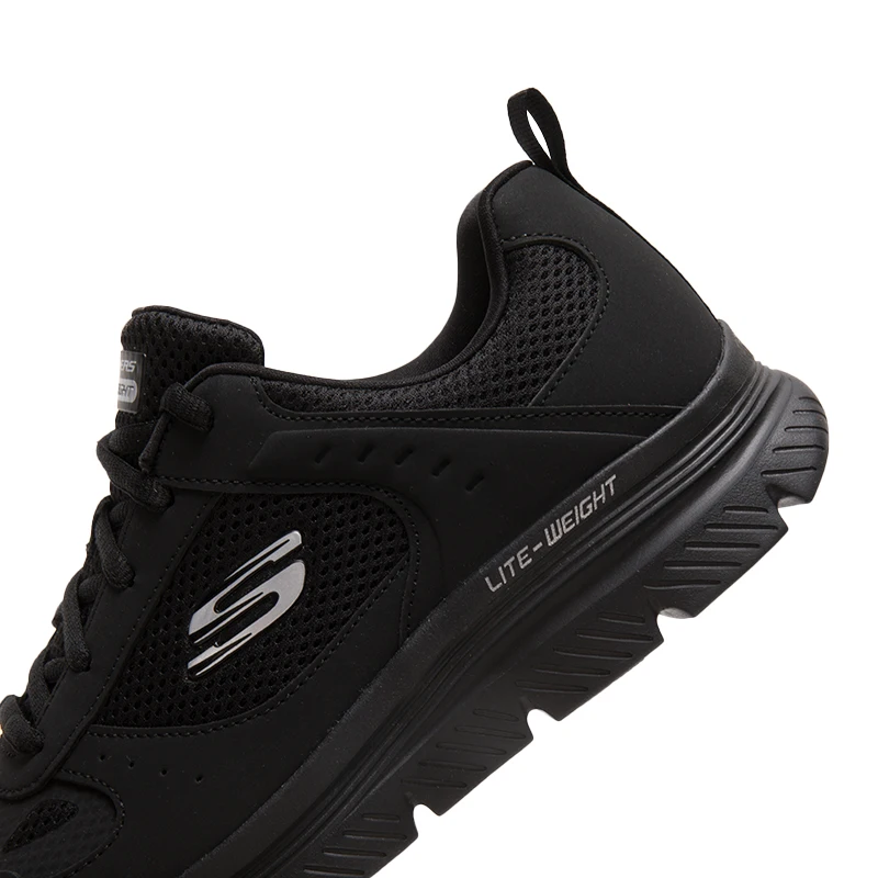 Skechers herenschoenen, sportschoenen, mesh ademende wandelschoenen, outdoor lichtgewicht slijtvaste lage vrijetijdsschoenen 8790230-Bbk