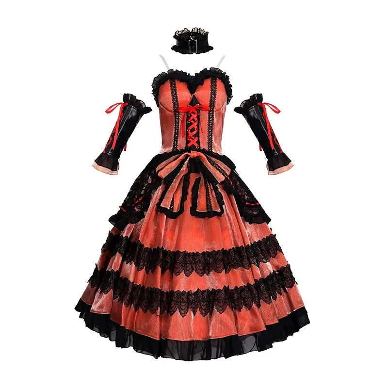 Costume de Cosplay Anime Tokisaki Kurumi, Date A Live, magnifique robe uniforme douce, vêtements de jeu de rôle pour fête d'halloween, scène 5 5ftu, 2026