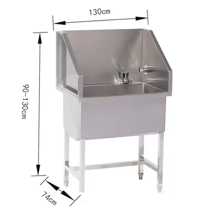 Pet cleaning dog stainless bath sink