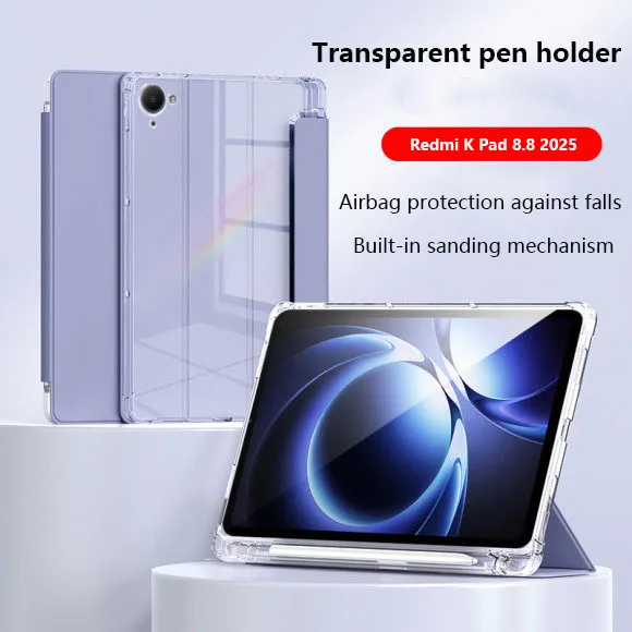 

Чехол со слотом для ручки для Xiaomi Redmi K Pad 8,8 дюйма 2025 SE 8,7, прозрачный защитный чехол от падения