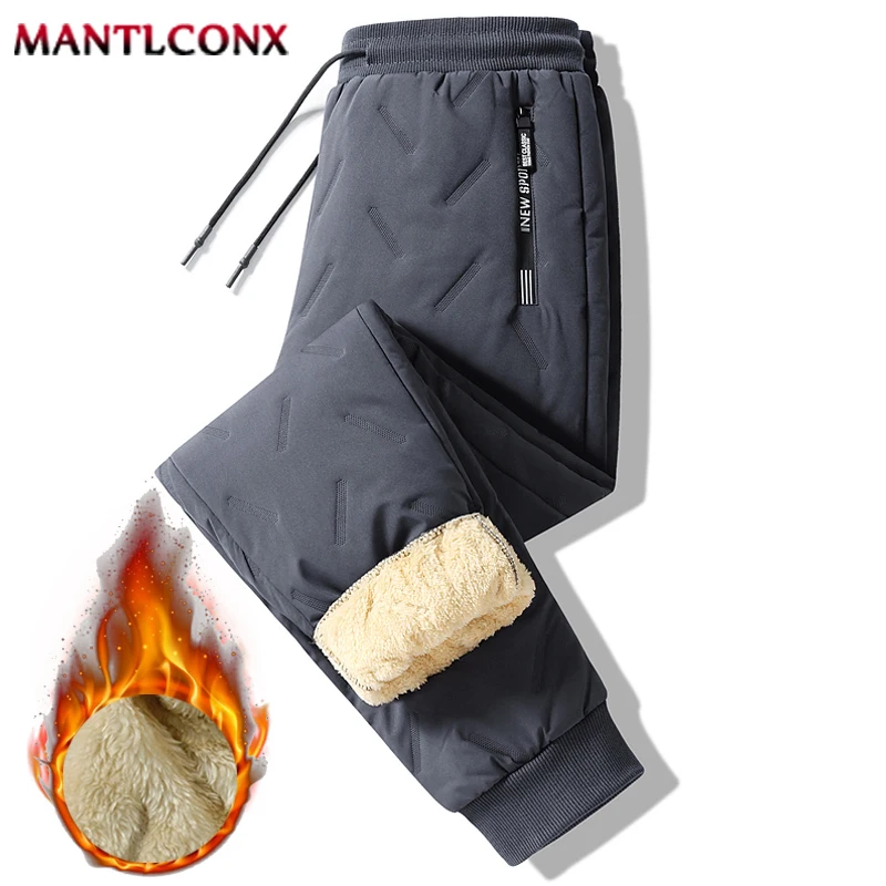 Winter Thicken Fleece Trousers Men Winter Pants for Men Sweatpants Windproof Waterproof Thermal Warm Joggers Pants Man M-XXXL