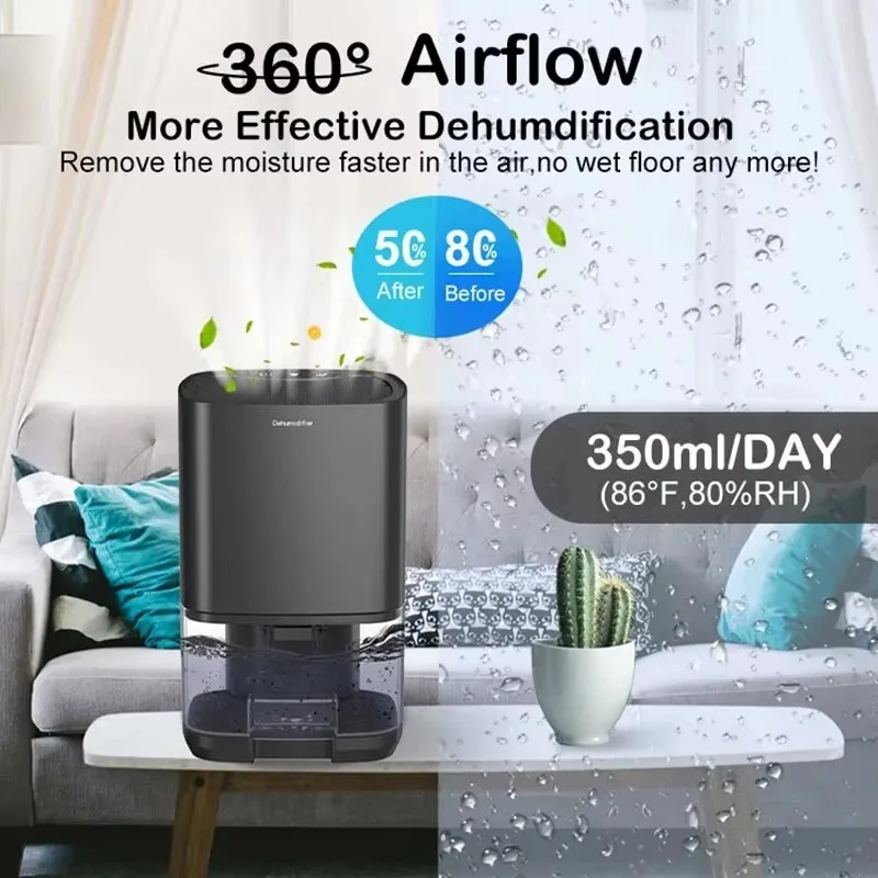 Small Dehumidifier Home Air Dyer Large Capacity Indoor Moisture Remover Bedroom Office Silent Air Purification Dehumidifier