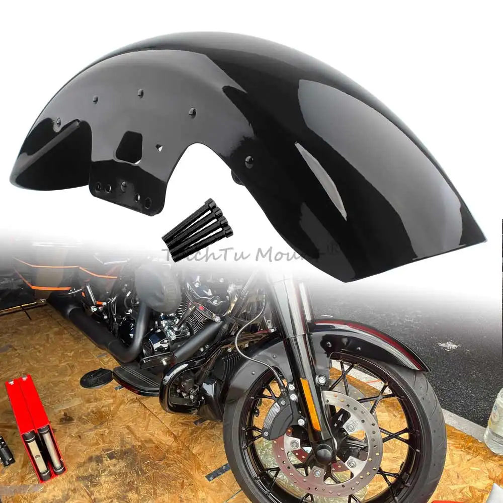 

Brand New Front Fender With Bolts For Harley Touring 14-Later Equipped With 17"/18"/19" Wheel And Tire Combination Vivid Black