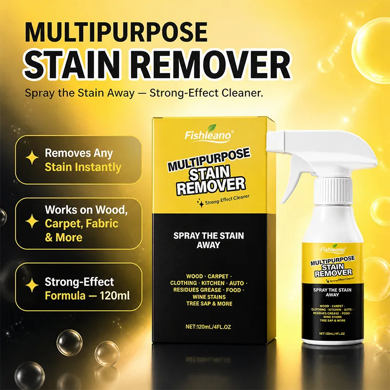 120ml Multipurpose Stain Remover Spray Instant Stain Eliminator No Scrubbing Needed, Safe for Family & Pets, For Carpet Clothing