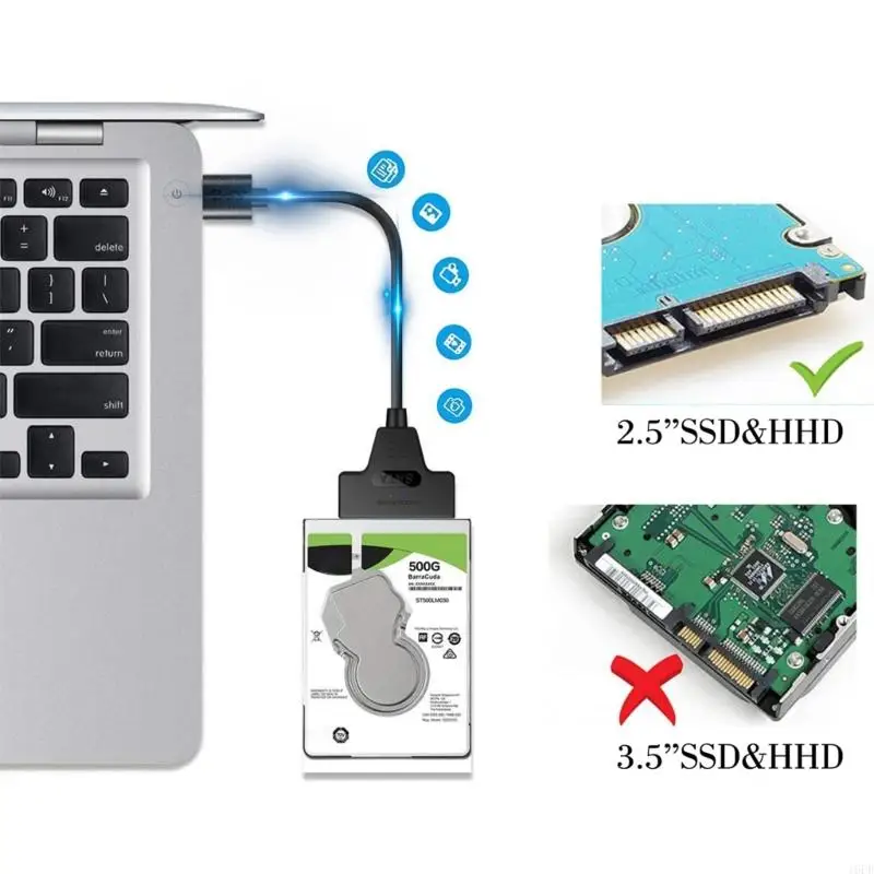 16FD USB Adapter Cable 6Gbps For Efficient 2.5Inch Solid Disk/HDD Transfer Cord