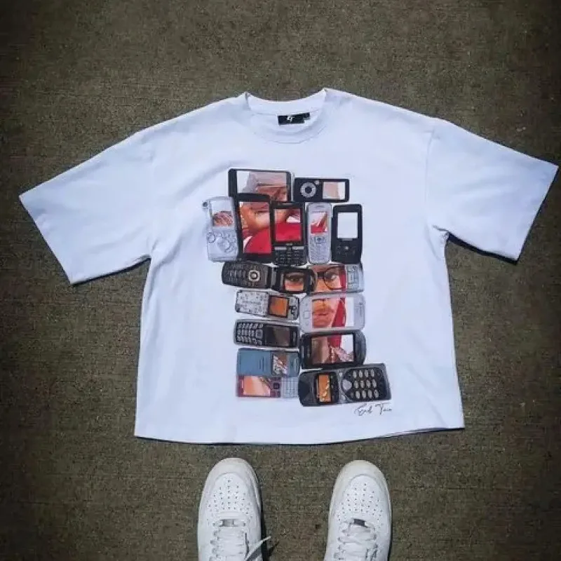 T-shirt vintage Y2K à motif Hip Hop - Style streetwear Harajuku, nouveau t-shirt décontracté unisexe en coton pour l'été