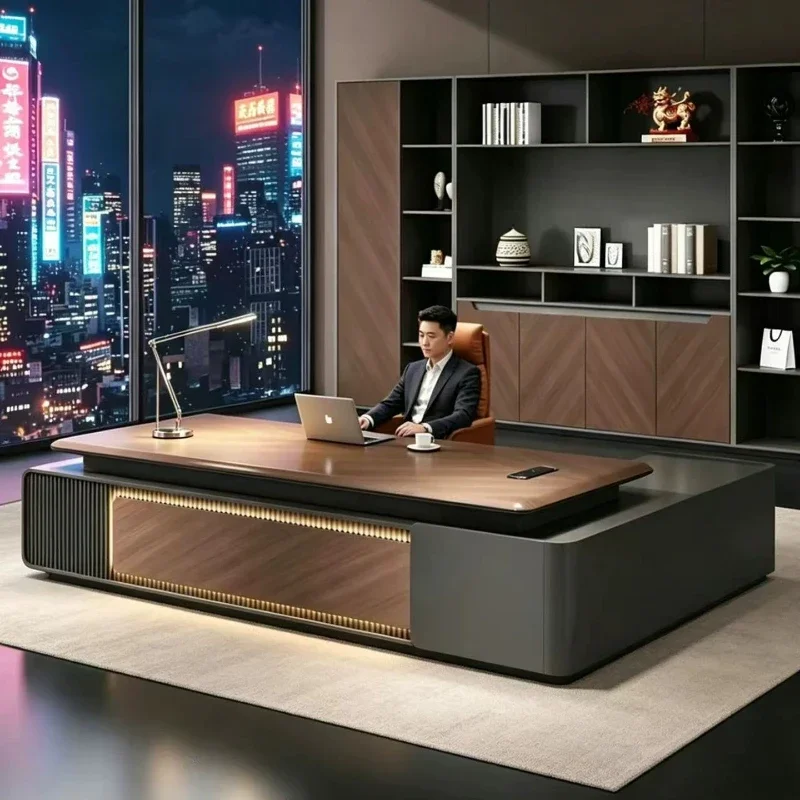 Computer Table Office Desks And Workstations Study Room Tables Furniture Light Luxury Senior Sense Manager President Boss Desk