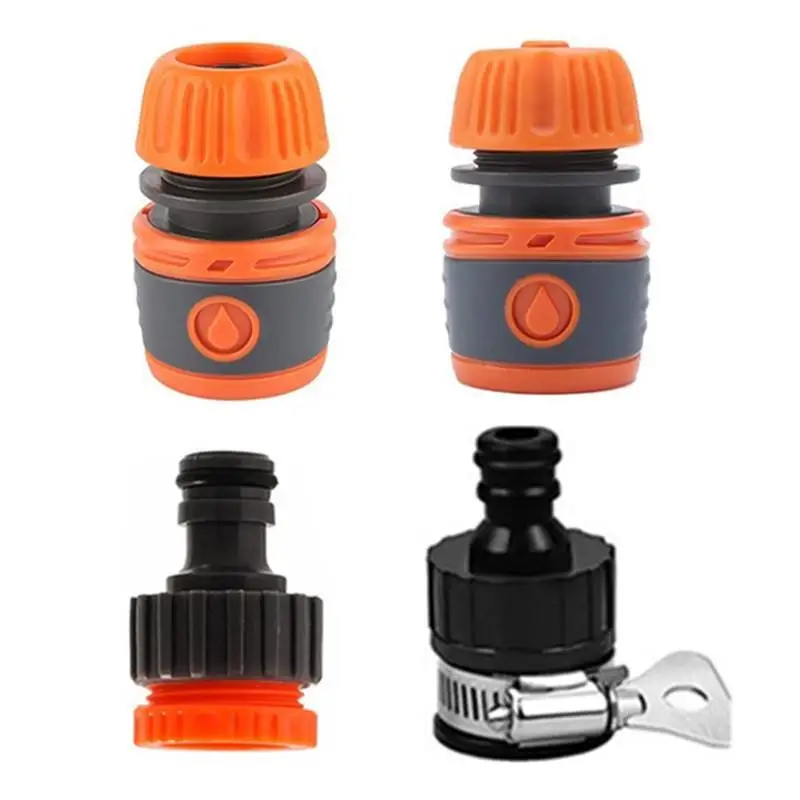2m/6.56ft Garden Hose Quick Connect 1/2 Inch Extension Set with Shower Nozzle for Porch Cleaning Flower Bed Watering