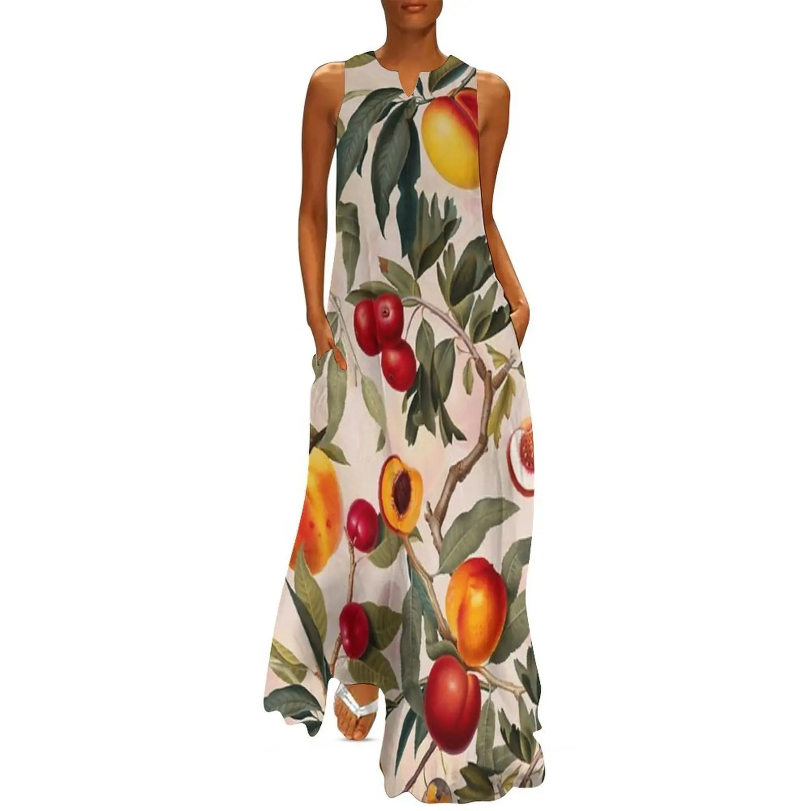 

Vintage Fruit Pattern XXIII Long Dress woman dress elegant guest wedding dress