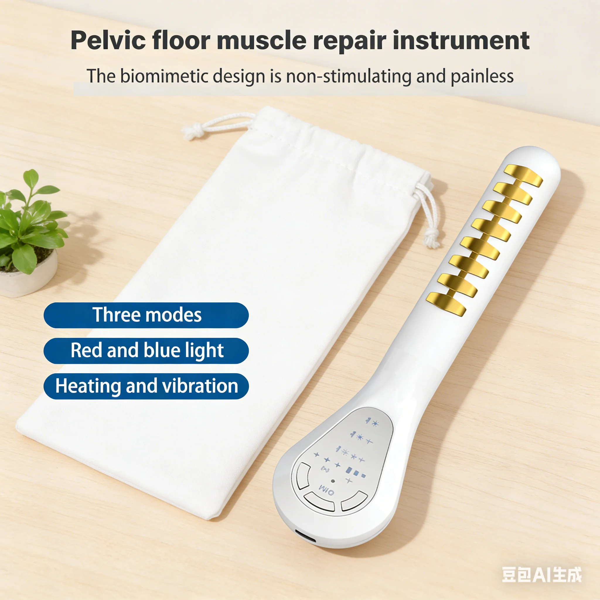 Portable Women Intimate Care Wand 630nm Red 465nm Blue Light Postpartum Recovery Machine