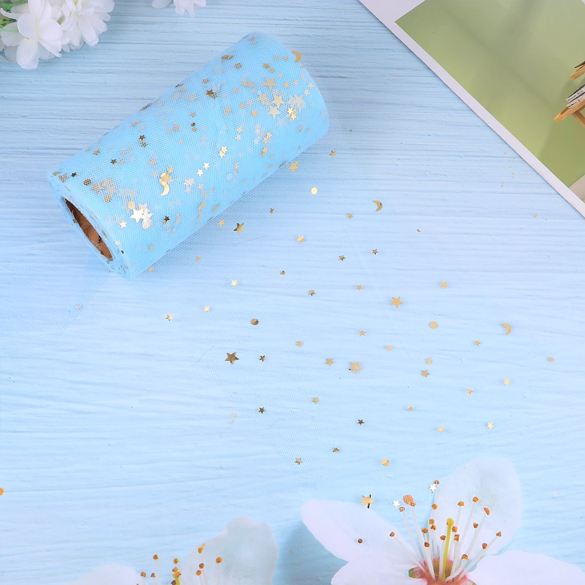 

Sequins Tutu Skirt 2280X15Cm Black Gauze Table Cover For Wedding Party Event Decor Supplies Fabric Craft Material