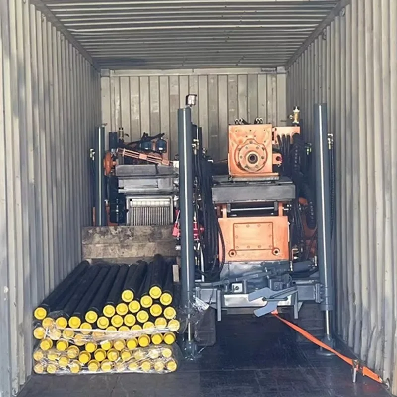 Power Water Well Drilling Rig 160-200m Depth Small Type Water Well Drilling Rig 76kw 77.3KW Engine Drilling Rig for Dominican