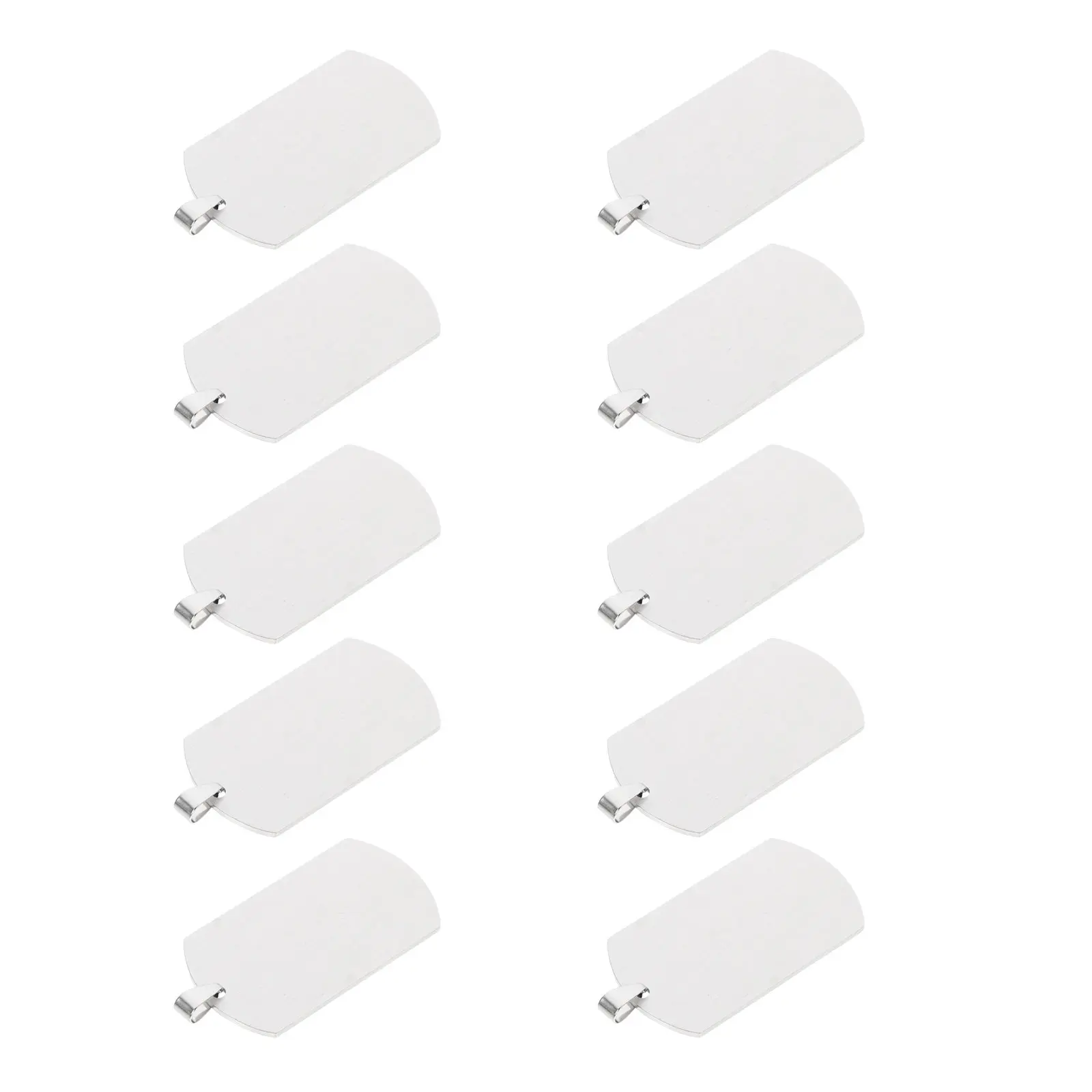 10pcs Dog Tag Pendants Blanks for Engraving – Custom Name Jewelry Making Supplies