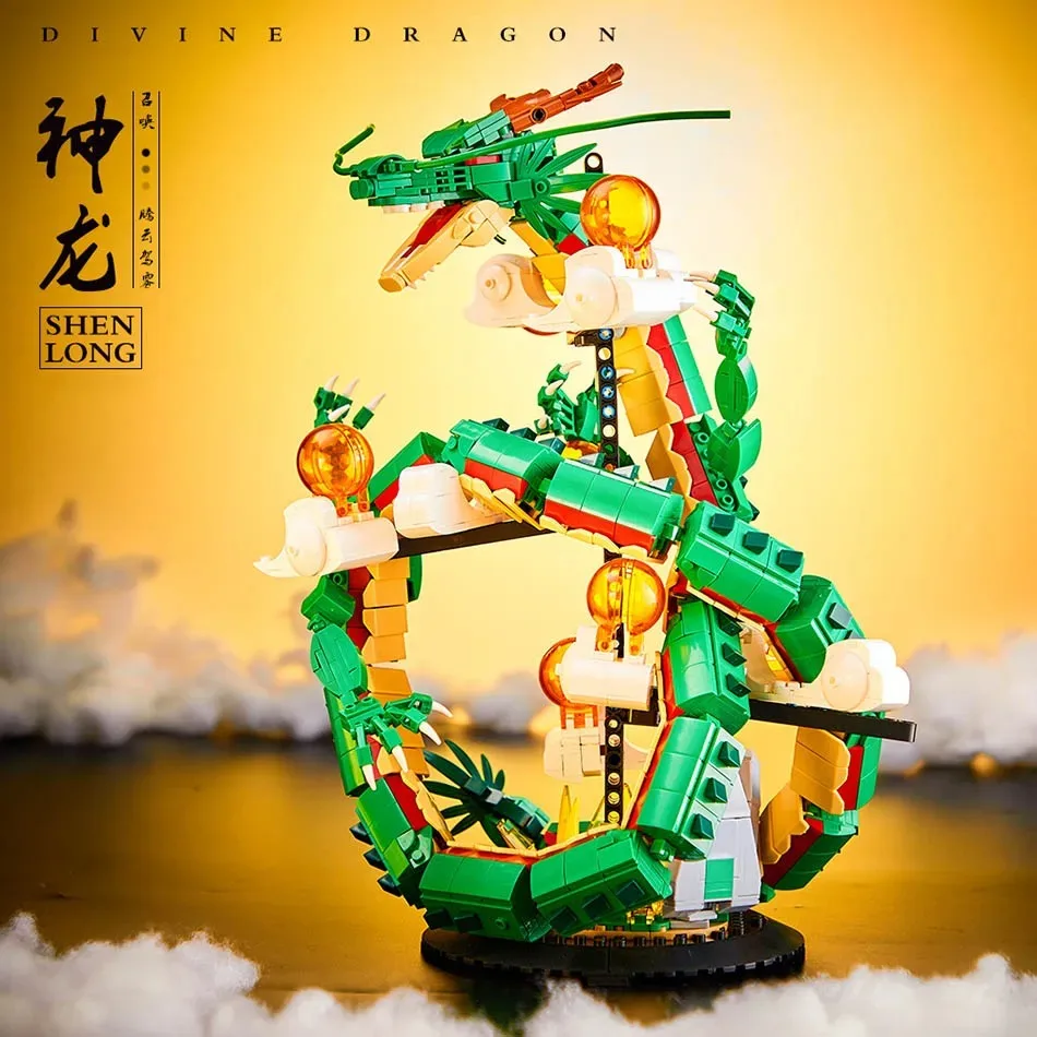 1826PCS MOC Dragon Japanse Anime Karakter Bricks Model Ballen Bouwstenen Ideeën Collectie Puzzy Speelgoed Cadeau Voor Kinderen jongen