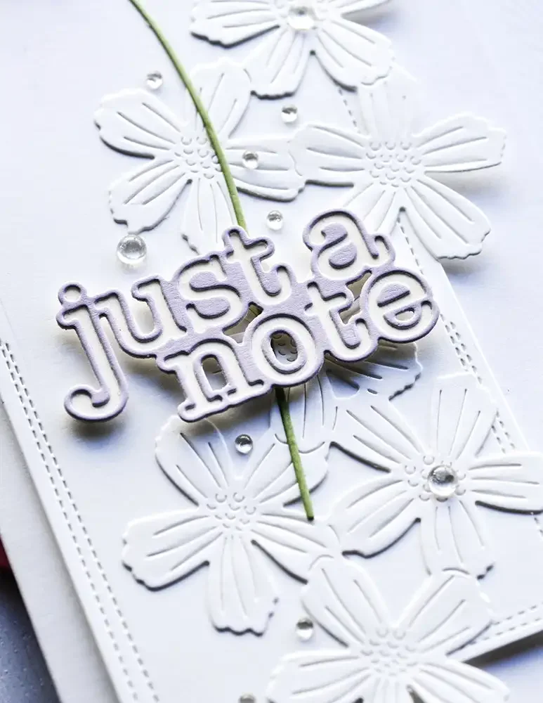 Memory Box Just a Note Daily Script cutting data slimline essentials scrapbooking card stencil cut die for DIY handmade
