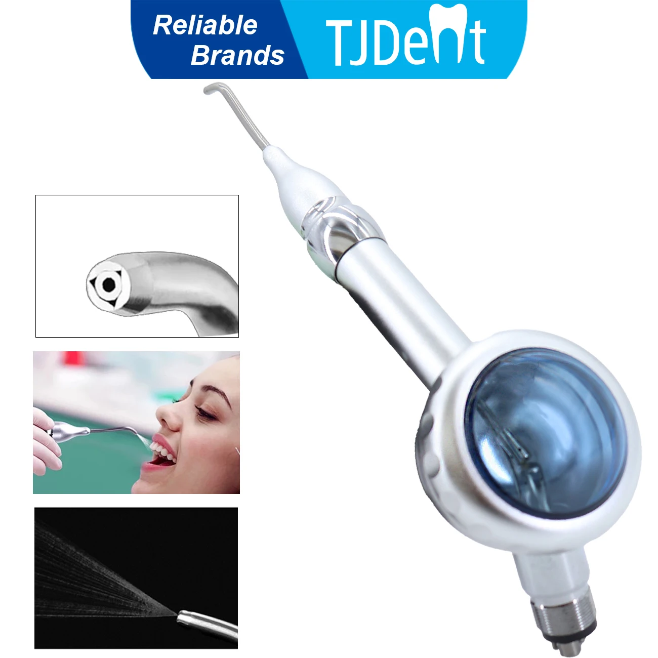 TJDent Aluminum Alloy Dental Sandblasting Equipment Air Prophy Unit System Water Spary Polisher 2/4 Holes Cleaning Jet Oral Tool