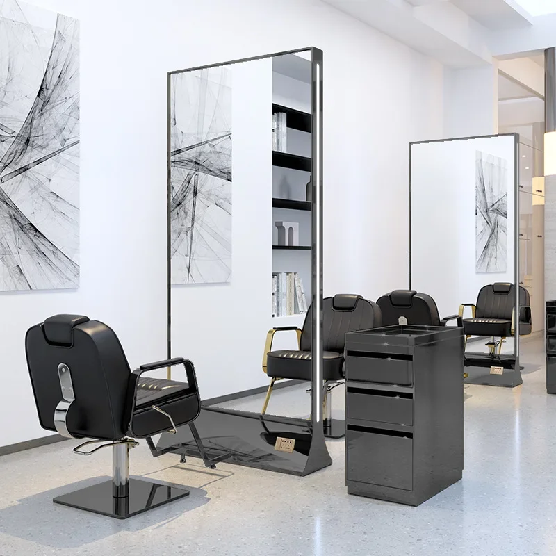 CXX hair salon dedicated hair salon mirror table Internet celebrity single and double mirror 3