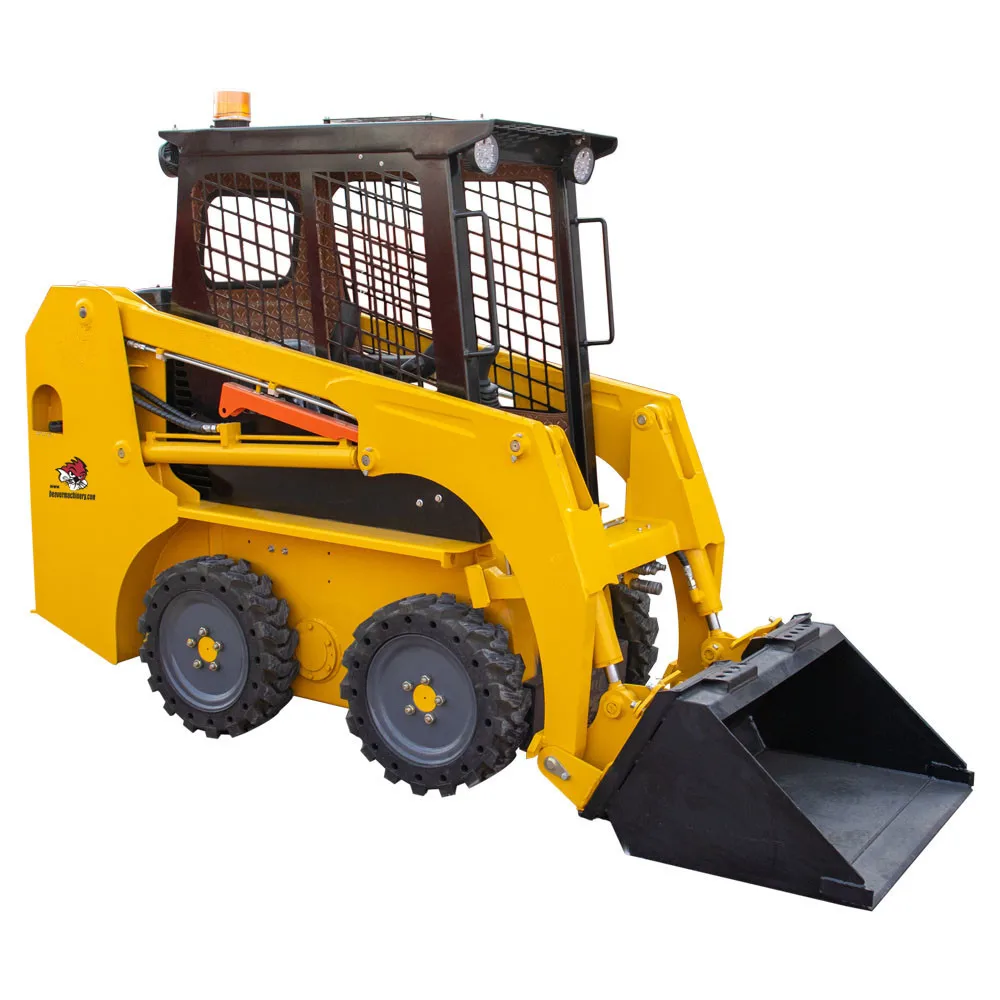 4WD Mini Skid Steer Loader Quick Attach Hydraulic System Compact Loader Farm Use Construction Projects Implements Compatible