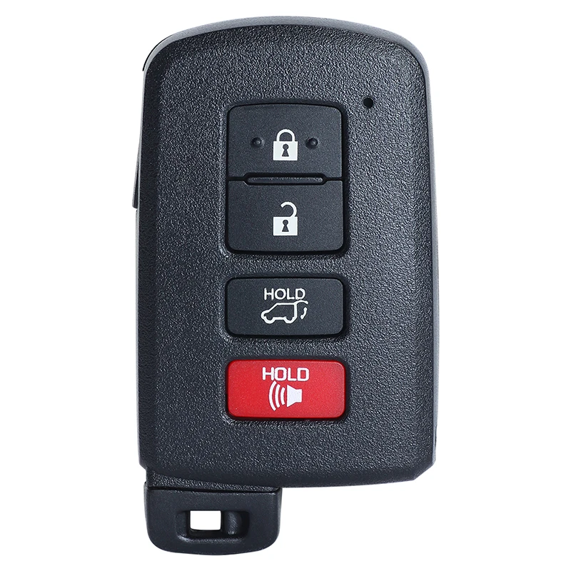 KEYECU 4 przyciski do Toyota Highlander RAV4 Auris Yaris Auto obudowa inteligentnego pilota z kluczykiem samochodowym Fob Board: 2110 / 0020 / 0010