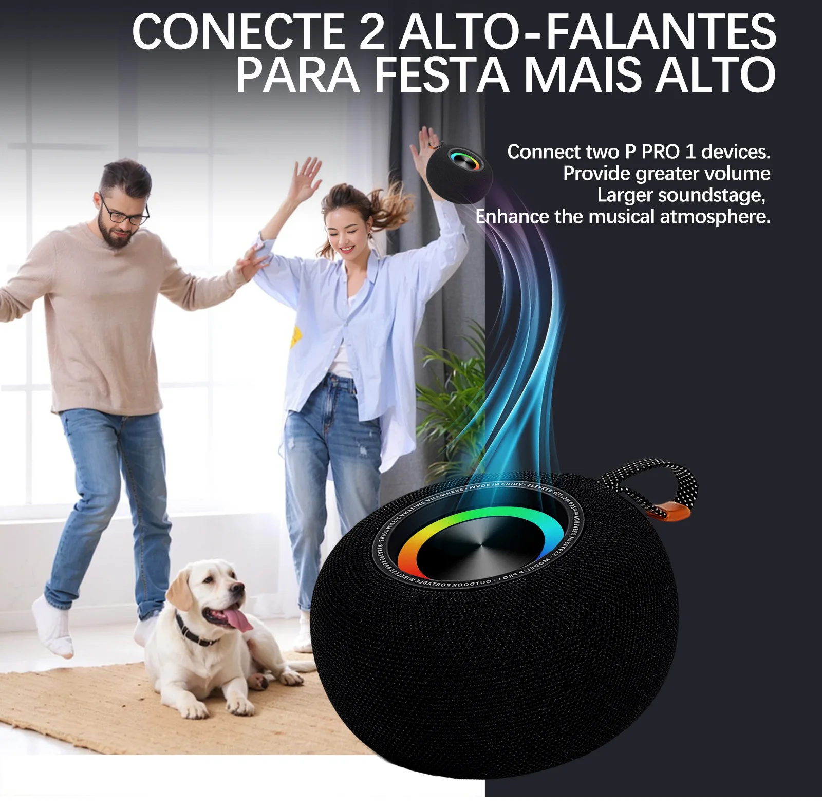 

5.3 Circular Bluetooth speaker outdoor portable speaker mini home card insertion portable subwoofer suitable for outdoor sports