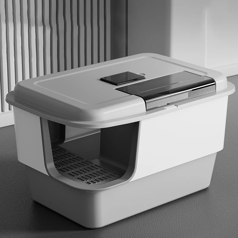 Large PP Splash-Proof Corridor-Style Cat Litter Box – Factory Wholesale Pet Toilet Supply