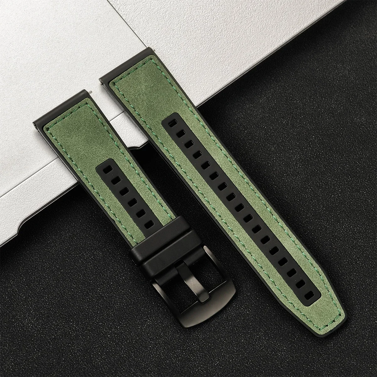 22mm Universele Lederen Band voor HAUWEI HORLOGE GT4/3 46MM Ademende Sport Band Quick Release Armband voor Horloge 4/3Pro 48mm