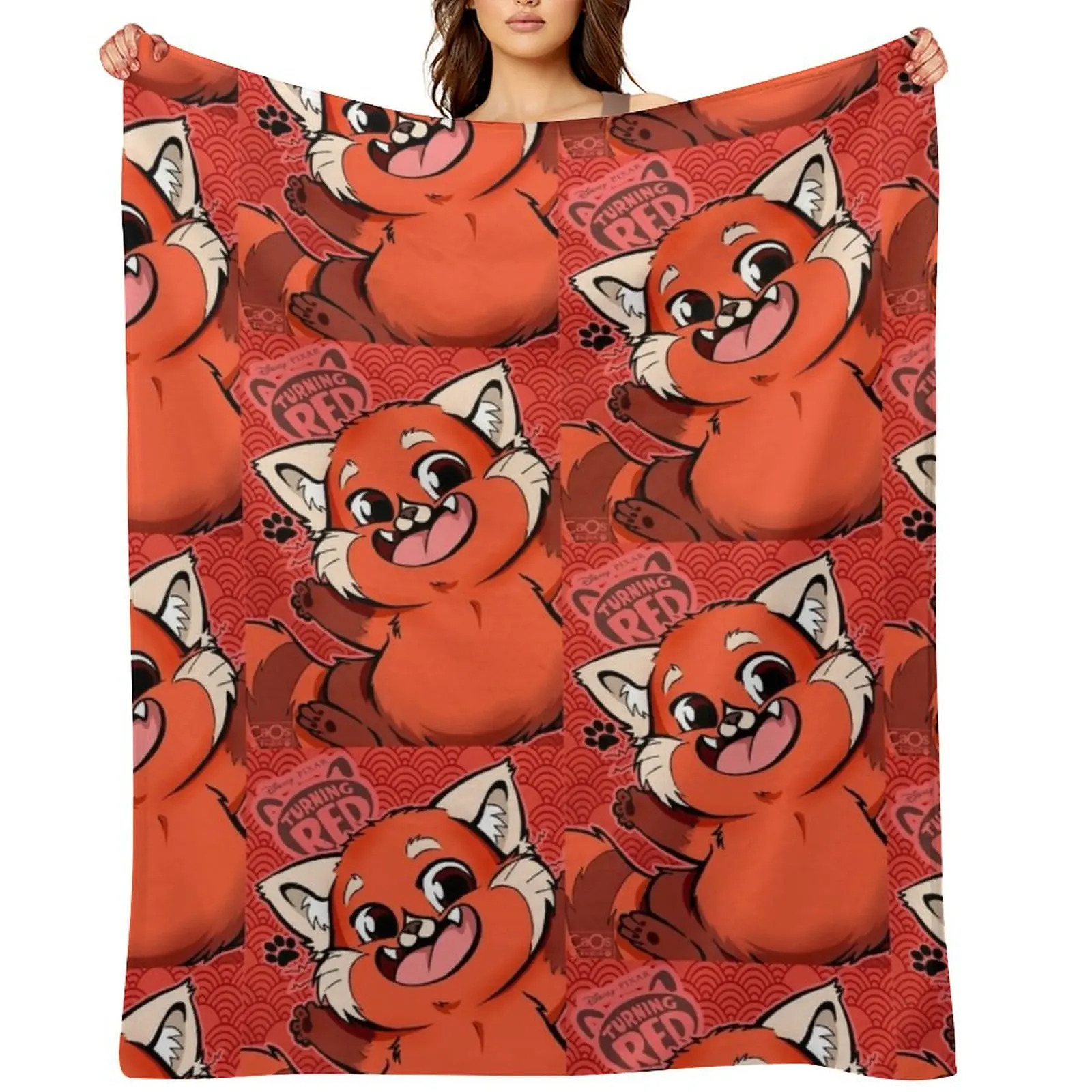

TURNING RED FANART_CAOSDIBUJITOS Throw Blanket For Decorative Sofa Luxury Beautifuls Plaid Blankets