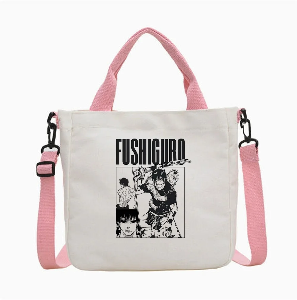 Jujutsu Kaisen Gojo tote bag foldable reusable personnalisable canvas  femme