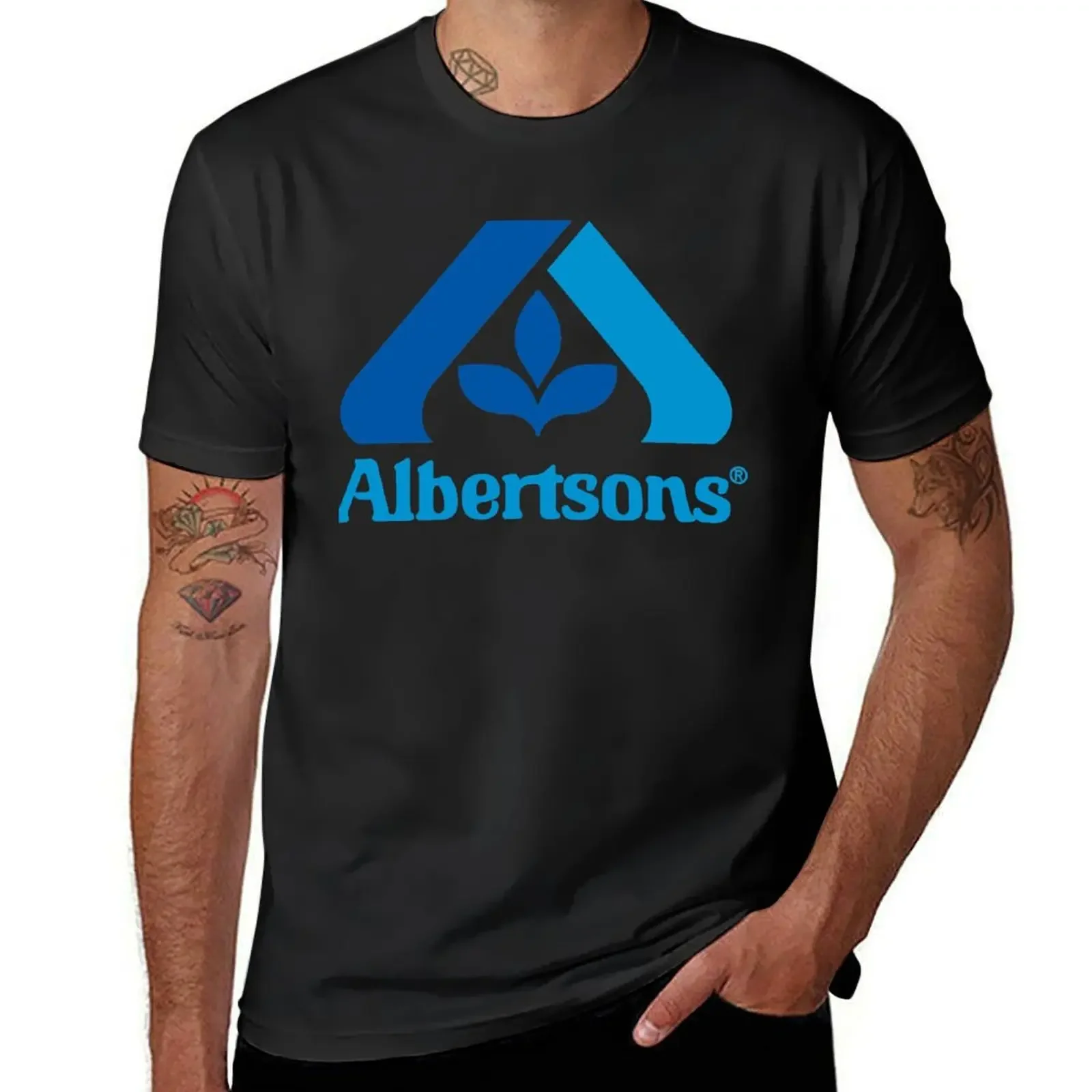 

RETAIL - "ALBERTSONS" LOGO T-Shirt shirts graphic blue archive animal prinfor boys funny t shirts for men