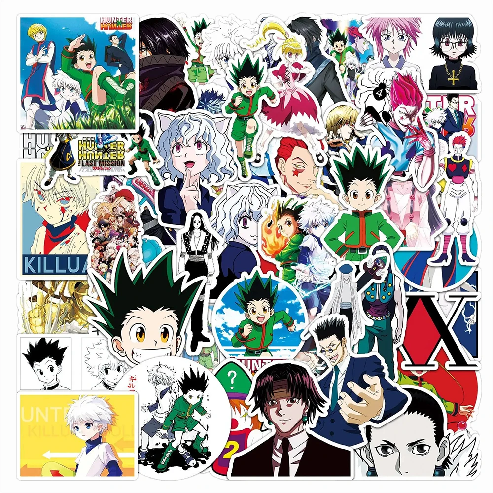 10/30/50pcs HUNTER×HUNTER Anime Stickers Classic Cool Manga Sticker DIY Water Bottle Notebook Phone Cartoon Decals for Kids Toy