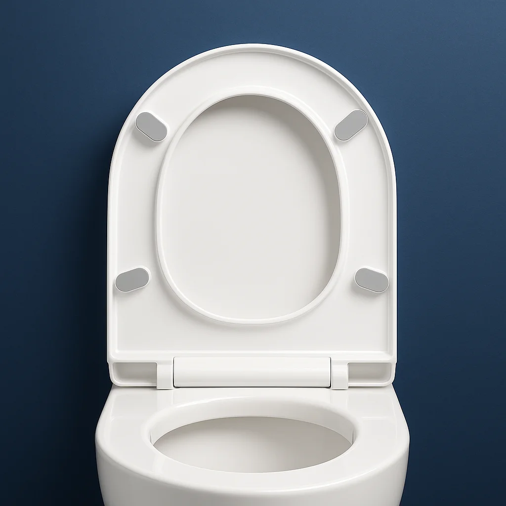 

Household Toilet Seat Replacement, Sturdy Plastic Toilet Lid, Universal Fit Most Home Bathroom Toilets