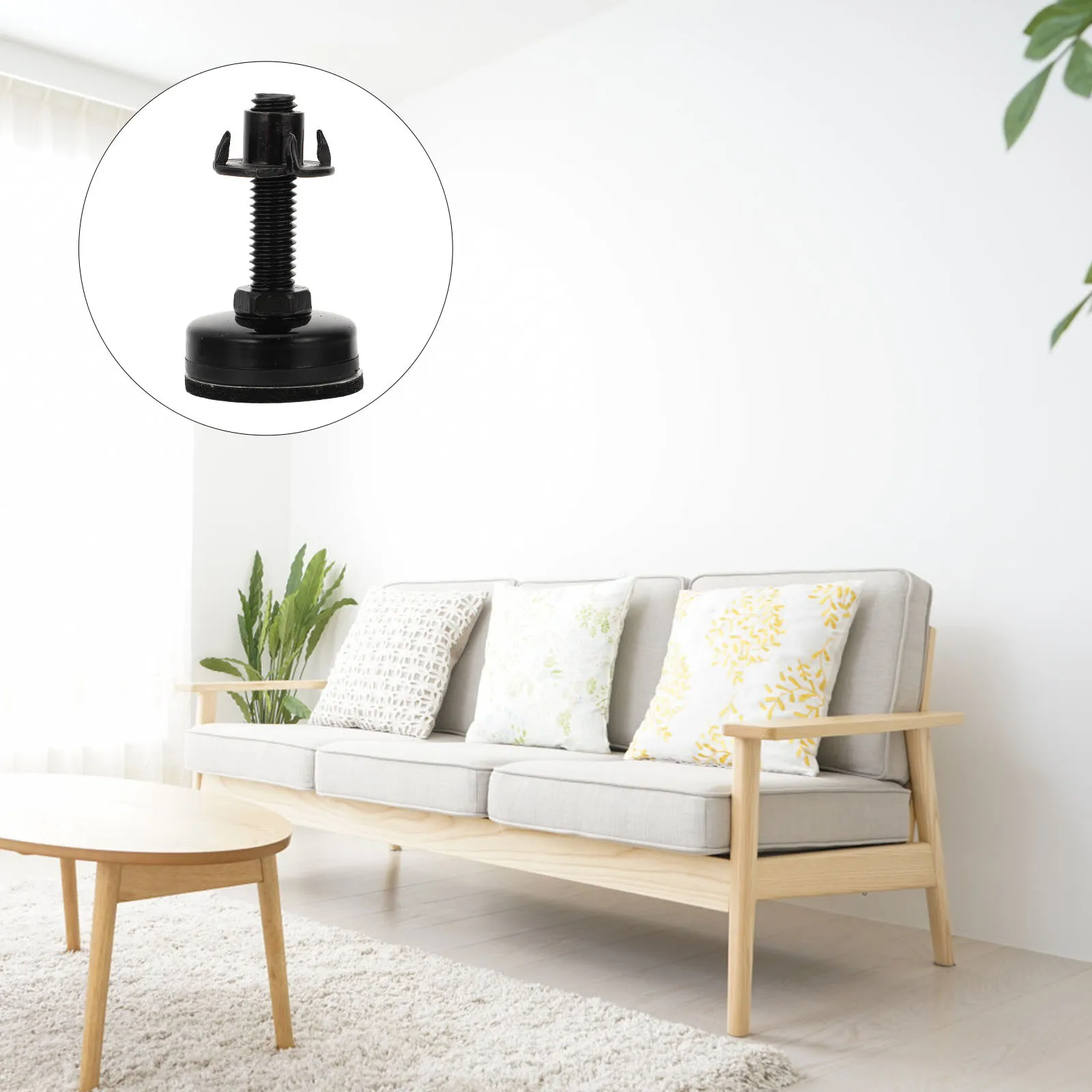 

4Pcs Heavy Duty Adjustable Furniture Levelers Steel Base Table Leg Levelers Furniture Balancing Device for Chairs Cabinets