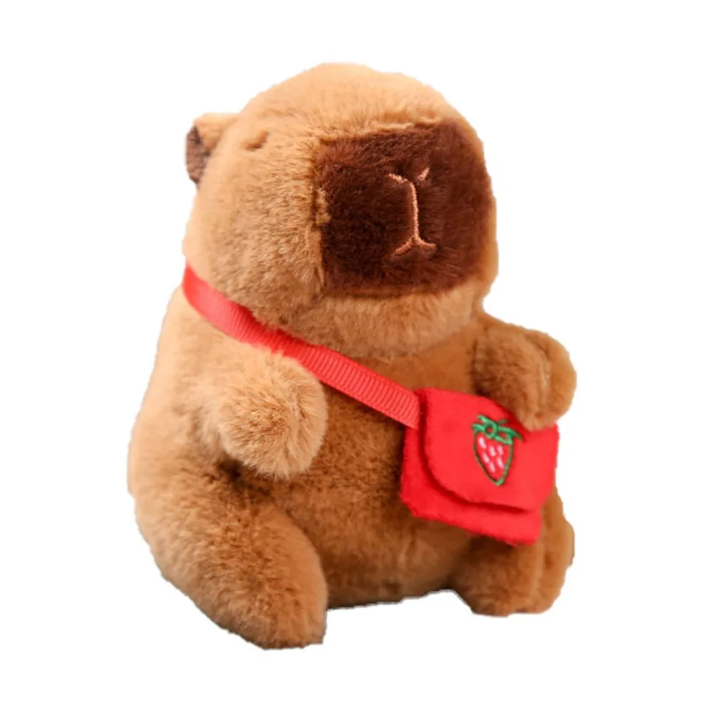 Kawaii Multi Style Plush Capibara 12cm Plush Keychain Accessories Capibara Stuffed Doll Car Couple