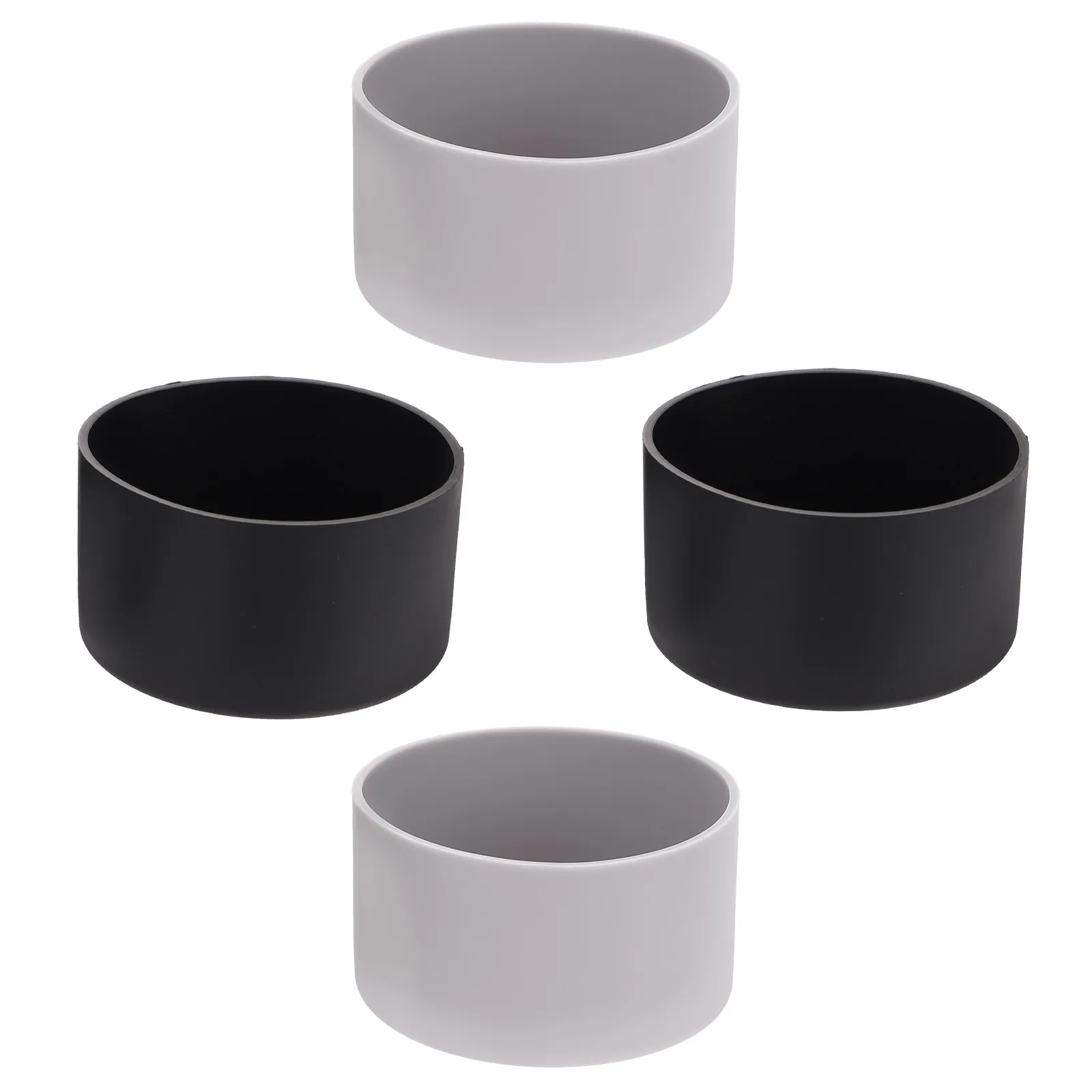 4Pcs Anti-Slip Silicone Bottle Bottom Covers – Heat Insulating & Condensation Protection for Water Bottles