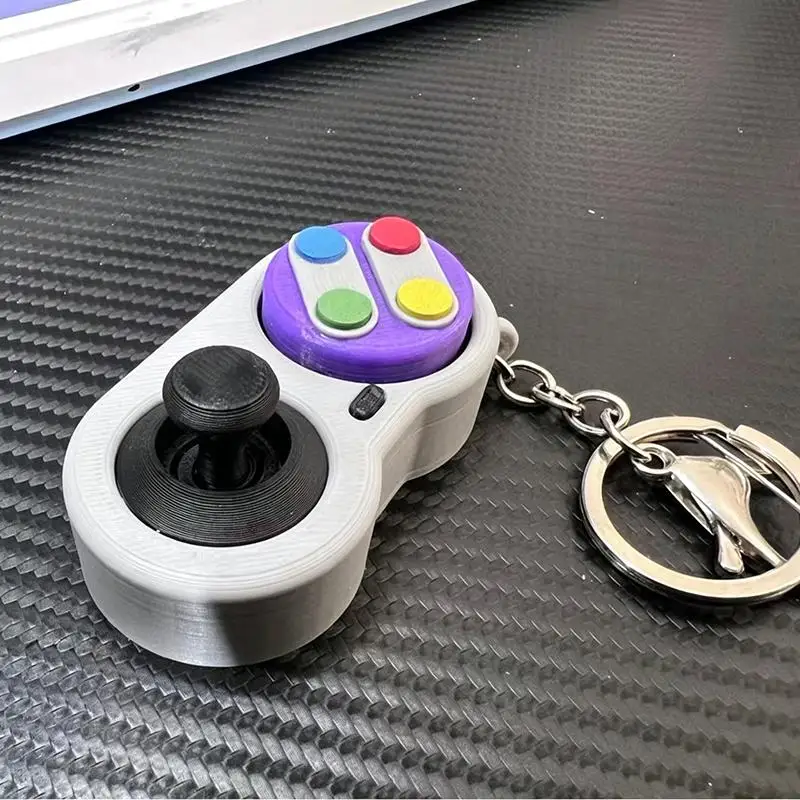 2 Grid Fidget Clicker Keychain Mini  Bubble Sensory Toy Cute Game Console Stress Relief For Kids Adults Pocket Desk G Toy