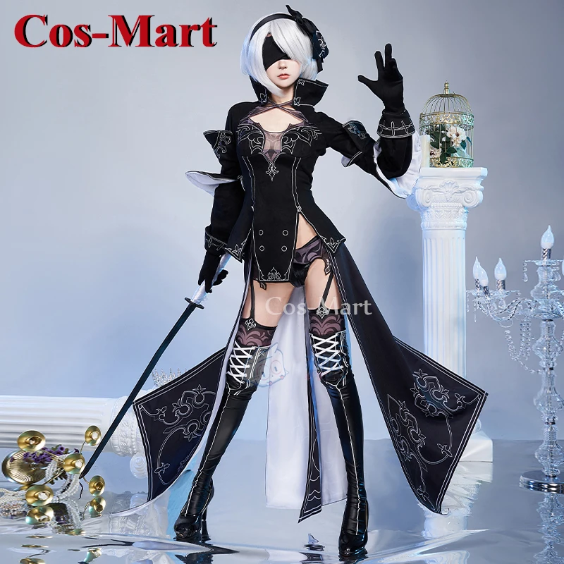 Cos-Mart Hot Game NieR: Automata 2B Cosplay Costume Gorgeous Sweet Elegant Combat Uniform Activity Party Role Play Clothing S-XL