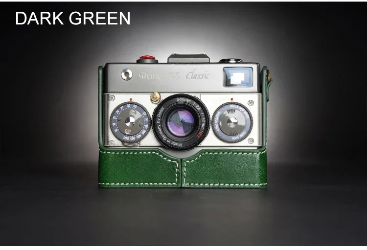 تصميم لحقيبة الكاميرا Rollei 35 Classic 35Royal المصنوعة يدويًا من الجلد الطبيعي