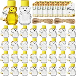 2oz Plastic Honey Bear Bottle Gifts Bear Shape Clear Empty Honey Jar Mini Honey Containers Dispenser Baby Shower Party Favors