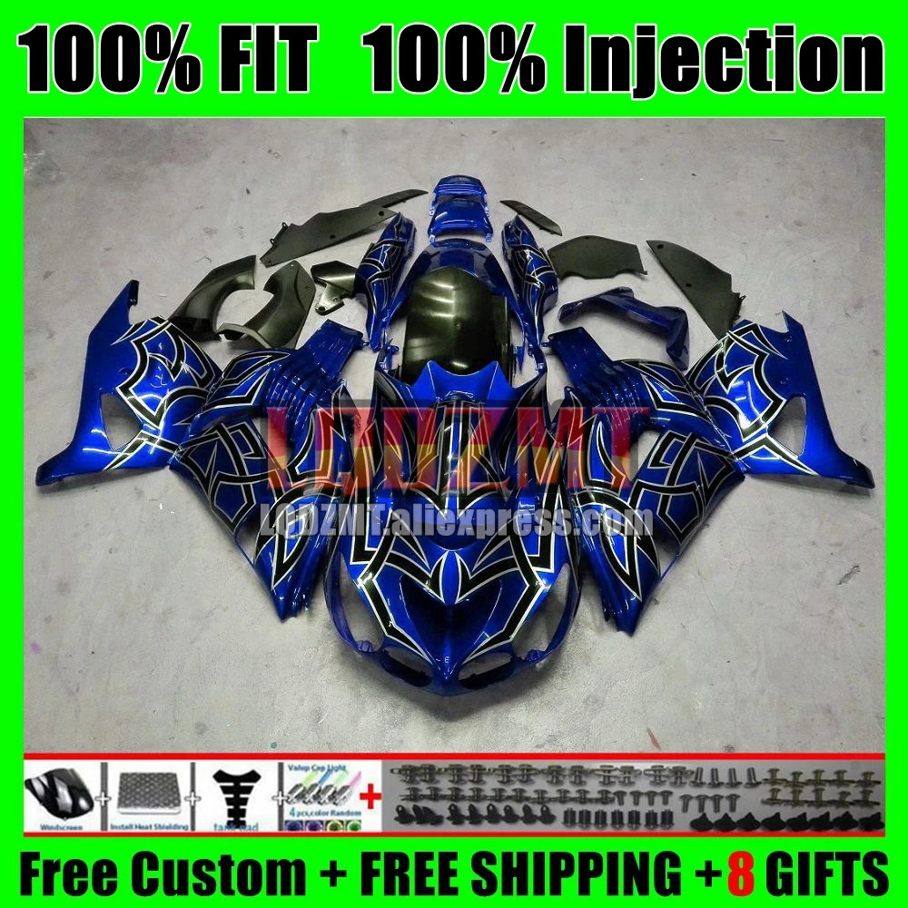 Bodys For KAWASAKI NINJA ZZR Blue silver 1400 ZZR-1400 12 13 14 15 16 17 72No.20 ZZR1400 2012 2013 2014 2015 2016 2017 Fairing