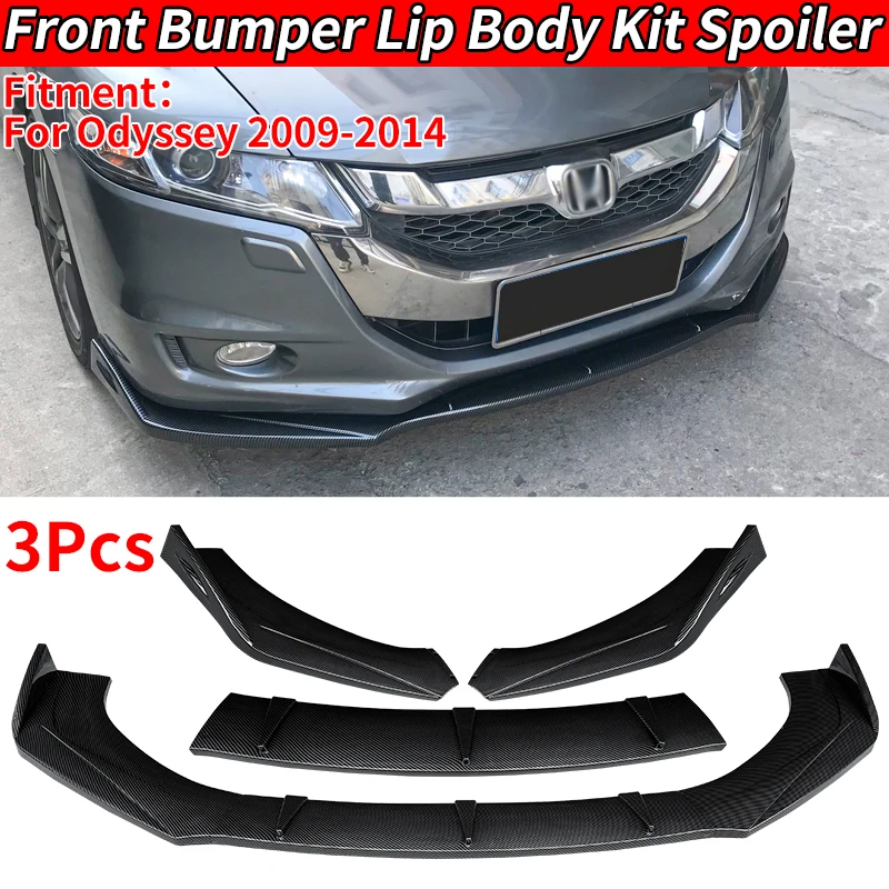 

Car Accessories Exterior Decoration For Odyssey 2009-2014 Front Bumper Splitter Lip Diffuser Spoiler Body Kit Protector Cover