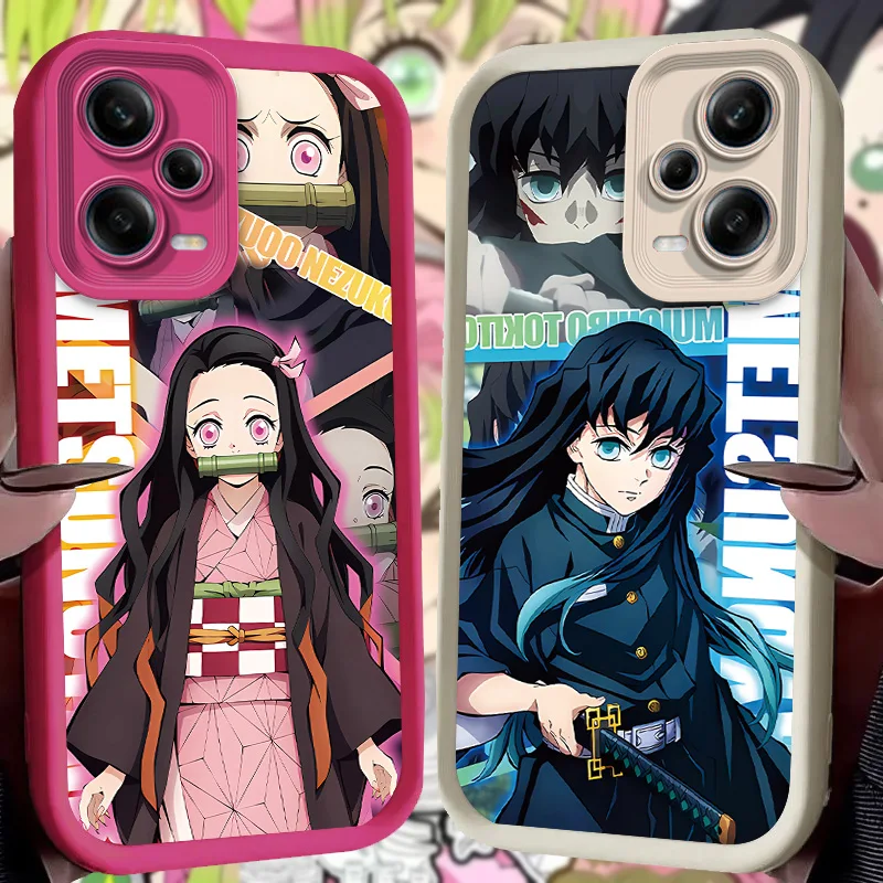 Anime Demon Slayer Silicone Case for Xiaomi Redmi Note 13 12 11 Pro Plus 4G 5G 12S 11S 10S 10 9 9S Redmi 14C 13C 12C A3 12 Cover