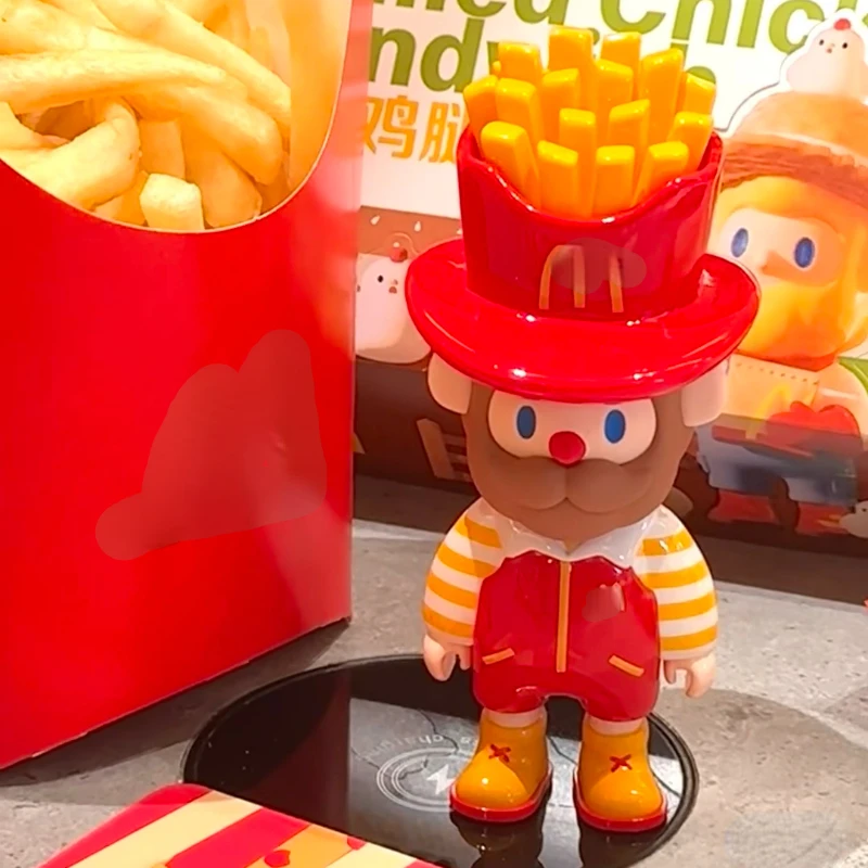 Original Farmer Bob Hamburger Figure Fried Doll Boy Cool Guy Designer Toy Handmade Art Collection