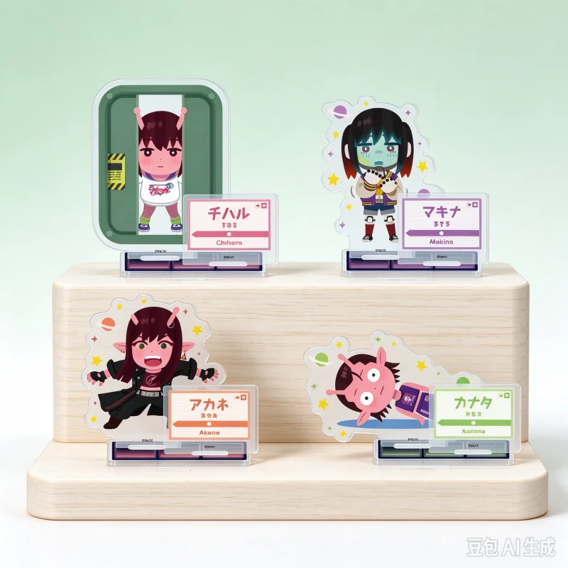 Milky Subway: The Galactic Limited Express Acrylic Display Stand Cartoon Character Figure Model Desktop Ornament Keychain