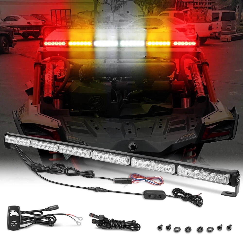 

37 inch UTV Chase LED Light Bar with Extension Harness Brake Reverse Turn Signal For Polaris RZR Ranger General Can Am X3 MAX