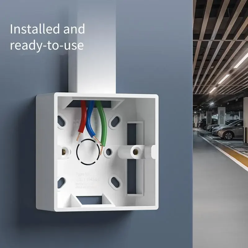 5 Pcs Type 86 Exposed Bottom Switch Socket Junction Box PVC Thickened Wire Concealed Ultra-thin Wiring Box for Home Improvement