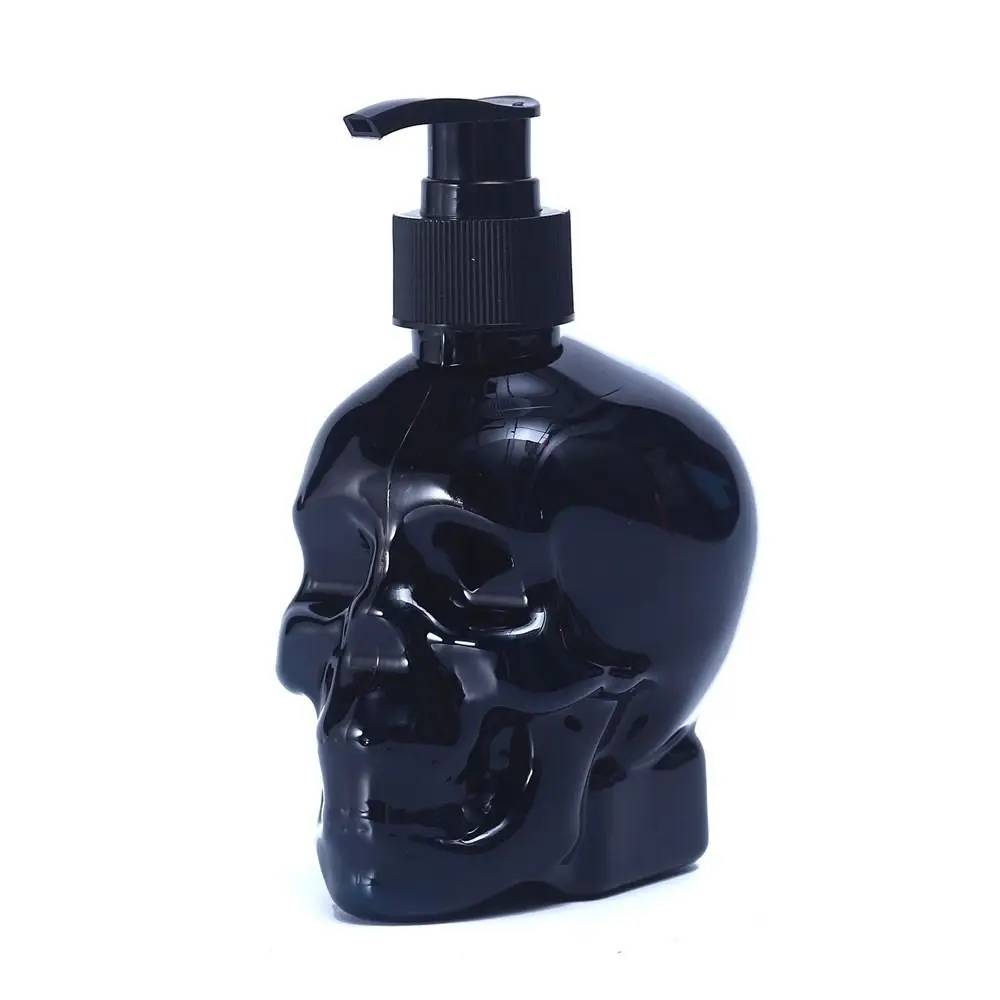 Creative Skull Soap Dispenser Goth Style 350ml Black Transparent Reusable Soap Dispenser Halloween Household Bathroom Hardware